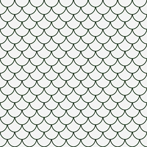 Green and White Shell Tiles Pattern Repeat Background — Stock Photo, Image