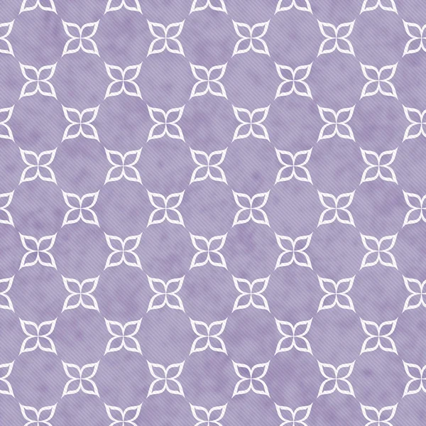 Violet et blanc motif de tuile de symbole de fleur Répéter fond — Photo