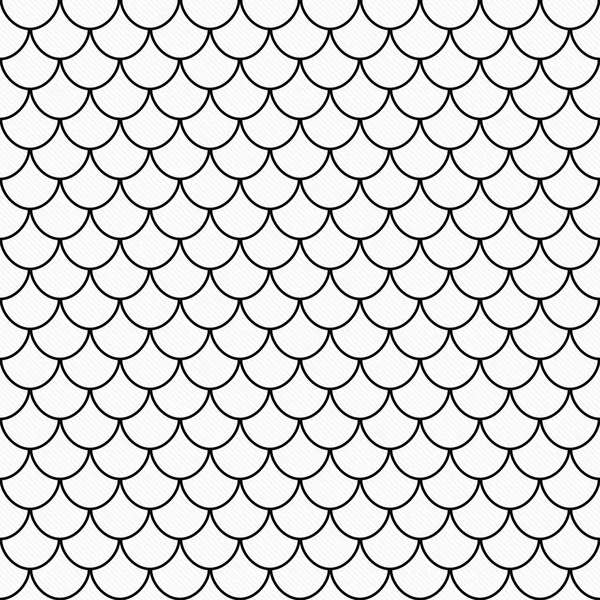 Black and White Shell Tiles Pattern Repeat Background — Stock Photo, Image