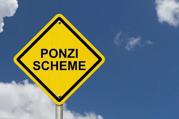 Señal de advertencia de esquema Ponzi — Foto de Stock