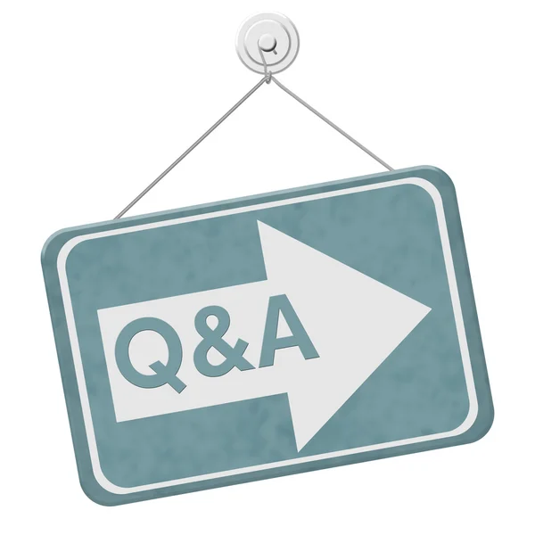 Q & A This Way Sign — стоковое фото