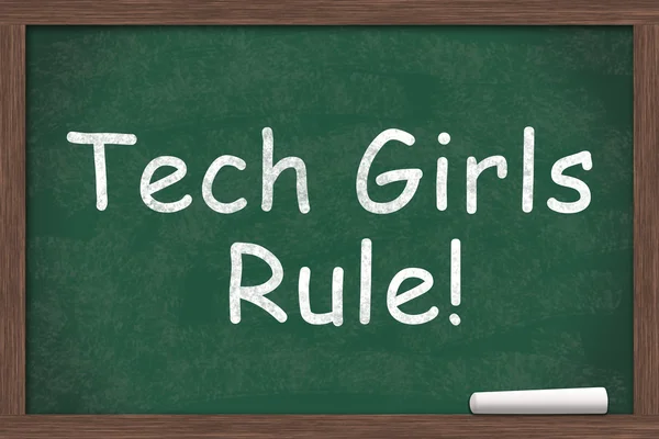 Tech Girls regla — Foto de Stock