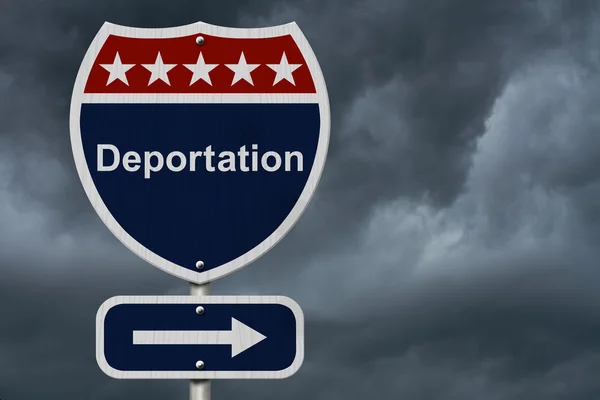 Deportation this way sign — Stock Photo, Image