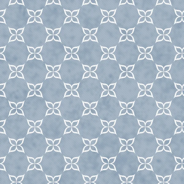 Pale Blue and White Flower Symbol Tile Pattern Repeat Background — Stock Photo, Image