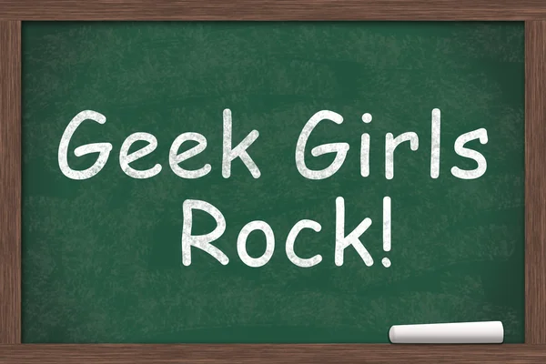 Geek Kız Kural — Stok fotoğraf