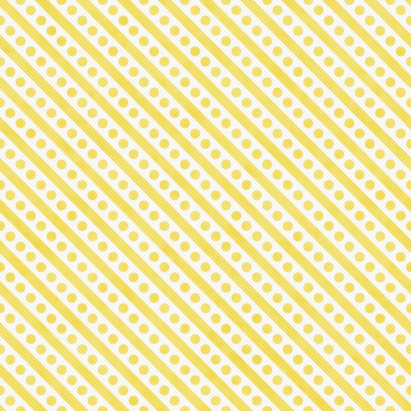 Licht geel en wit kleine Polka punten en strepen patroon afstote — Stockfoto