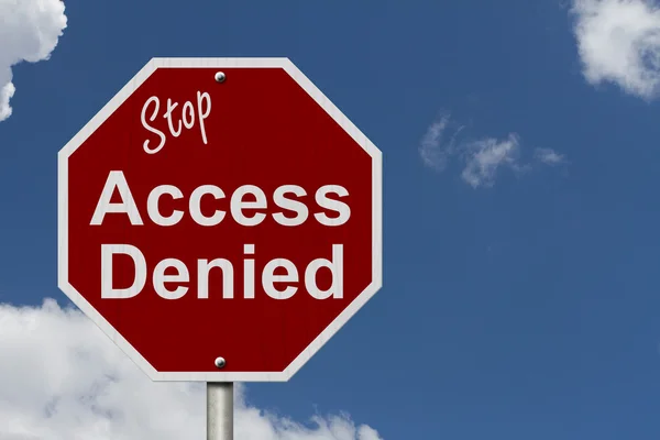 Stop Access Denied Road Sign — Stock Photo, Image