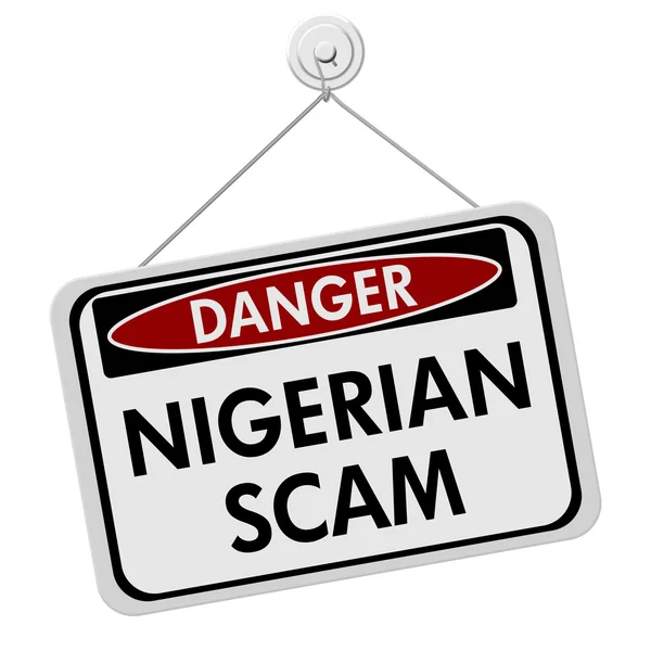 Nigérian Scam Danger signe — Photo