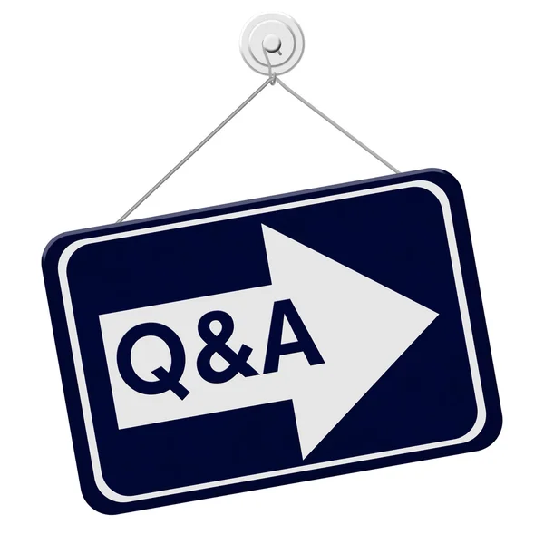 Q & A This Way Sign — стоковое фото