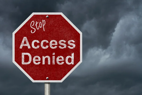 Stop Access Señal de tráfico denegada — Foto de Stock