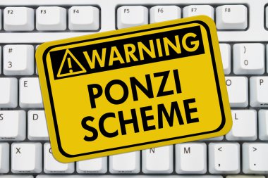 Ponzi Scheme Warning Sign clipart