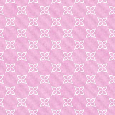 Pembe ve beyaz çiçek sembol döşeme deseni tekrar arka planı