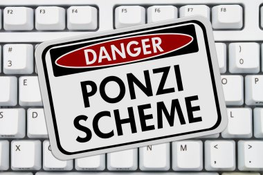 Ponzi Scheme Danger Sign clipart