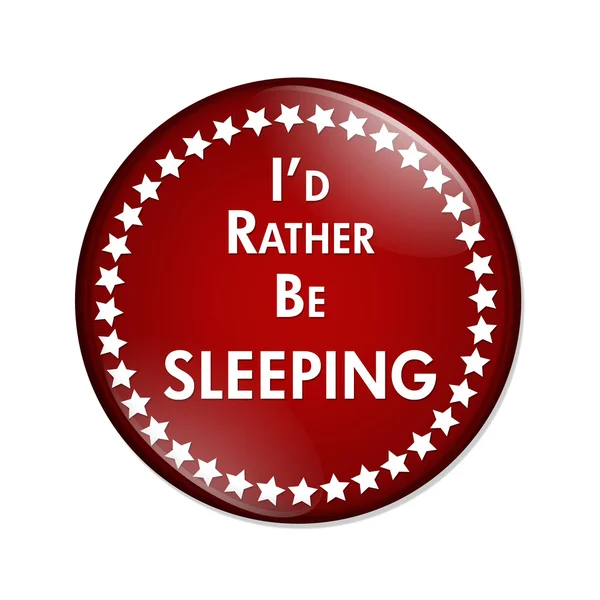 I 'd rather Be Sleeping Button — стоковое фото