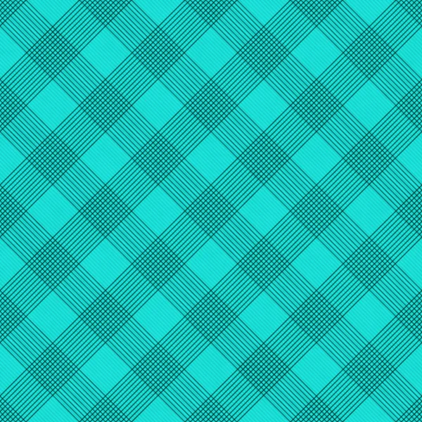 Teal Striped Gingham Tile Pattern Repeat Background — Stock Photo, Image