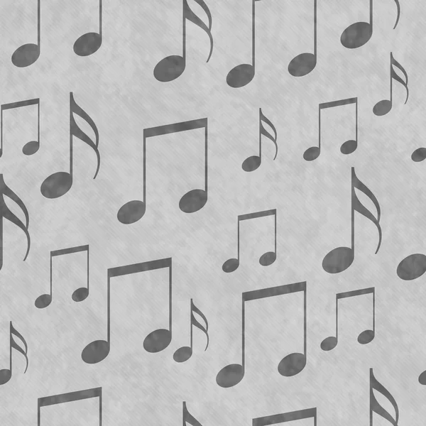 Szürke zene jegyzetek minta ismételt mozaikháttér — Stock Fotó