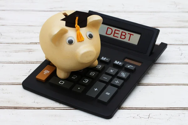 Calculating your student loan debt — Stock Photo, Image