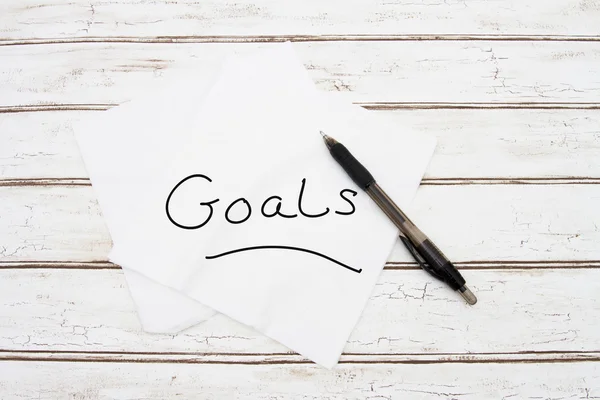Schrijven van uw doelen — Stockfoto