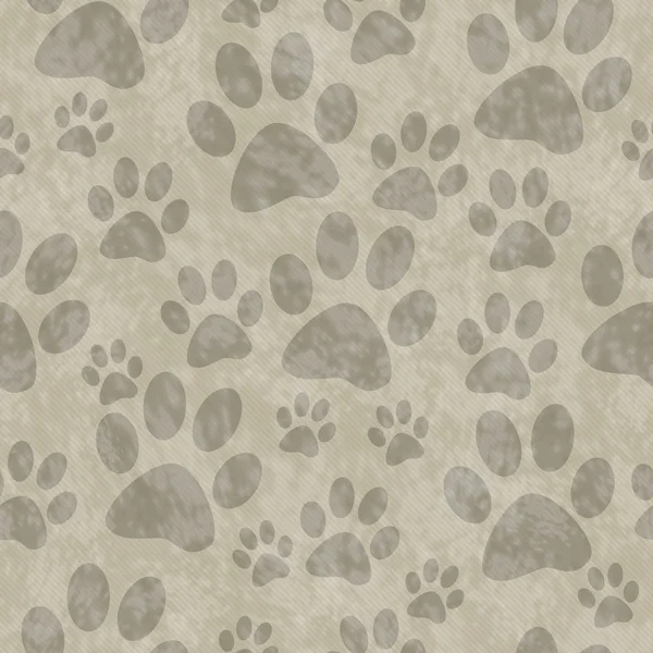 Brown Dog Paw Prints Tile Pattern Repeat Background — Stockfoto