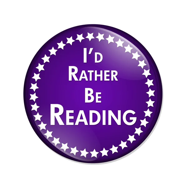 I would rather be Reading Button — стоковое фото