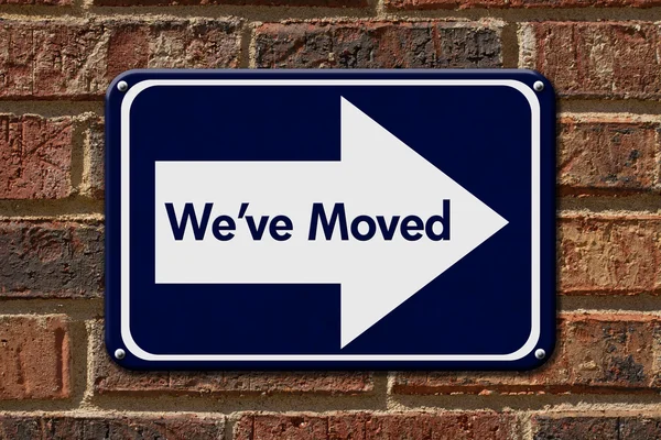 We have Moved Sign — Stock Photo, Image