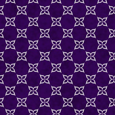 Mor ve beyaz çiçek sembol döşeme deseni tekrar arka planı