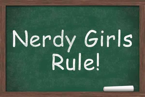 Nerdy Girls Rule — 图库照片