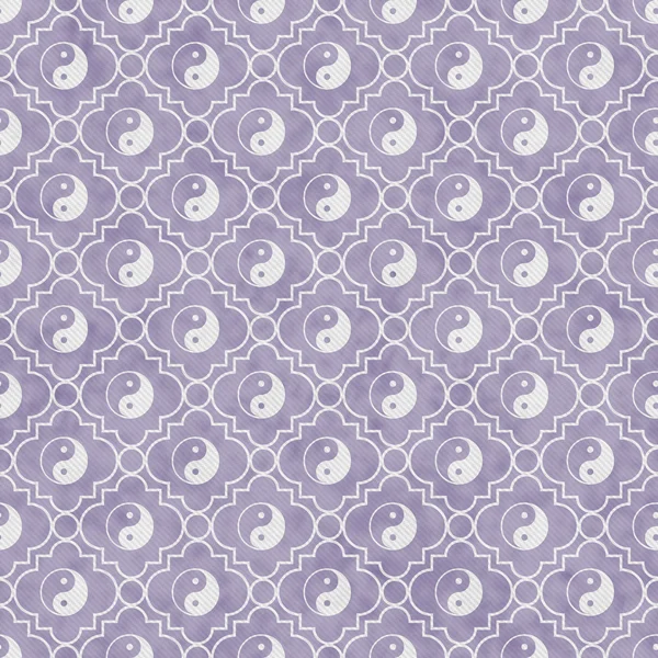 Padrão de telha de Yin Yang roxo e branco repetir fundo — Fotografia de Stock