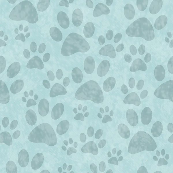 Blue Dog Paw Prints Tile Pattern Repeat Background — Stock fotografie