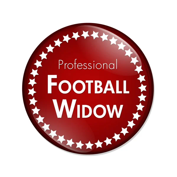 Профессиональная кнопка вдовы футбола — стоковое фото
