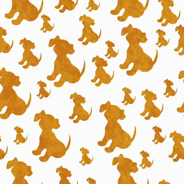 Arancione e bianco cucciolo cane Tile Pattern Ripetere lo sfondo — Foto Stock