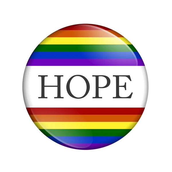 LGBT Hope przycisk — Zdjęcie stockowe