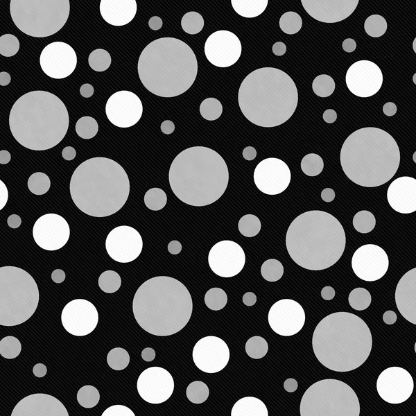 Bianco e nero Polka Dot Tile Pattern Ripetere lo sfondo — Foto Stock