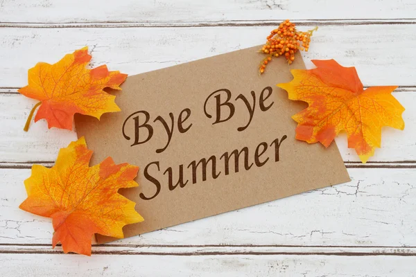 Bye Bye Summer Card — Stock Photo, Image