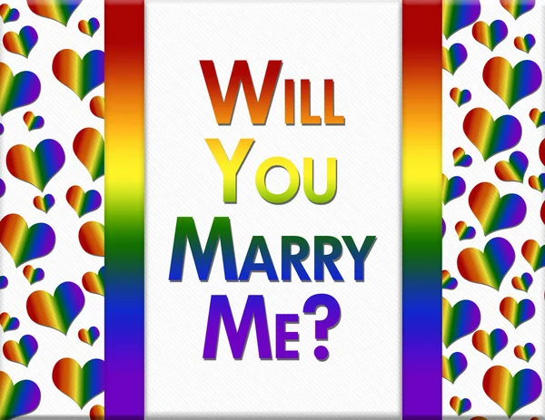Messaggio LGBT Will You Marry Me — Foto Stock