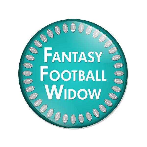 Fantasy Football Widow Button — Stock Photo, Image