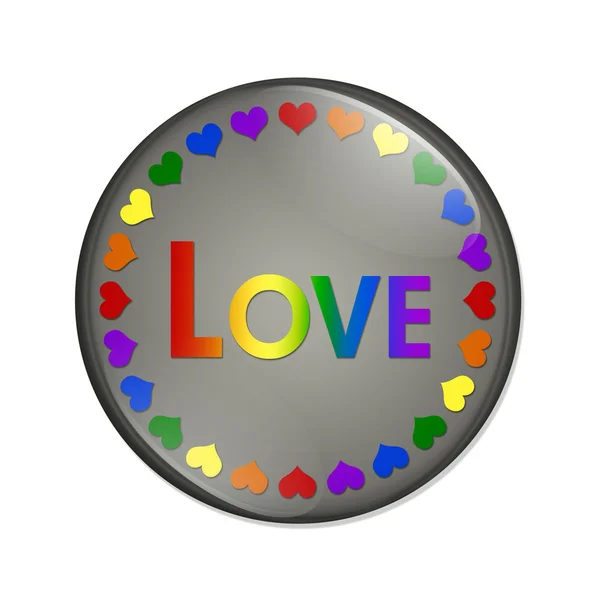 ЛГБТ-кнопка любви — стоковое фото