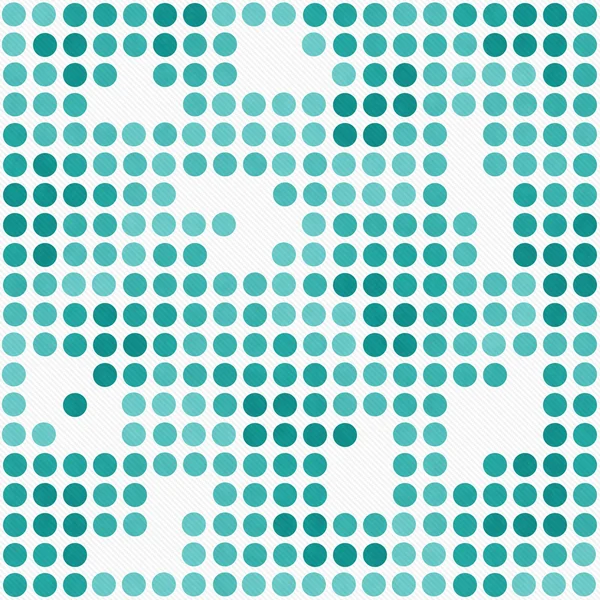 Teal and White Polka Dot Mosaic Abstract Design Tile Pattern Rep — ストック写真