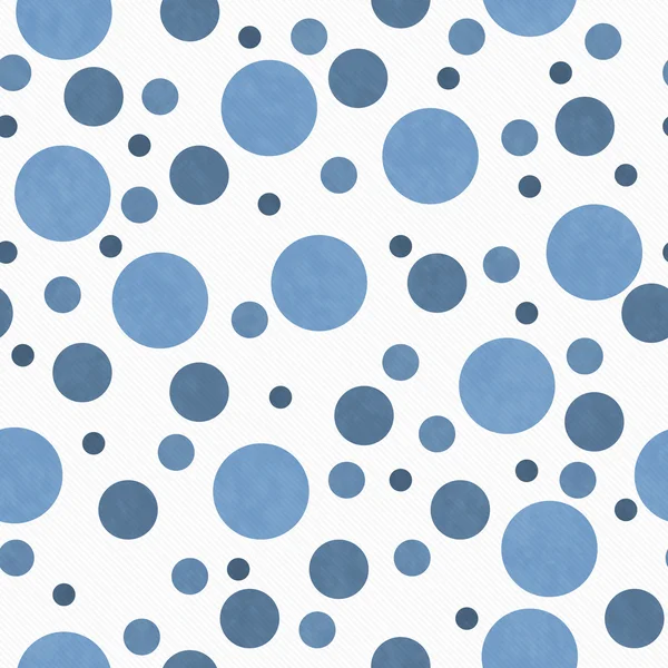 Azul e branco Polka Dot Tile Padrão Repetir fundo — Fotografia de Stock