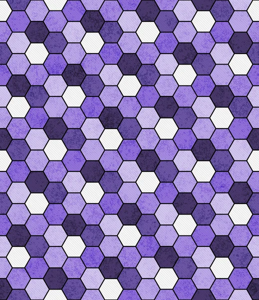 Mosaïque hexagonale violette, noire et blanche Design géométrique abstrait — Photo