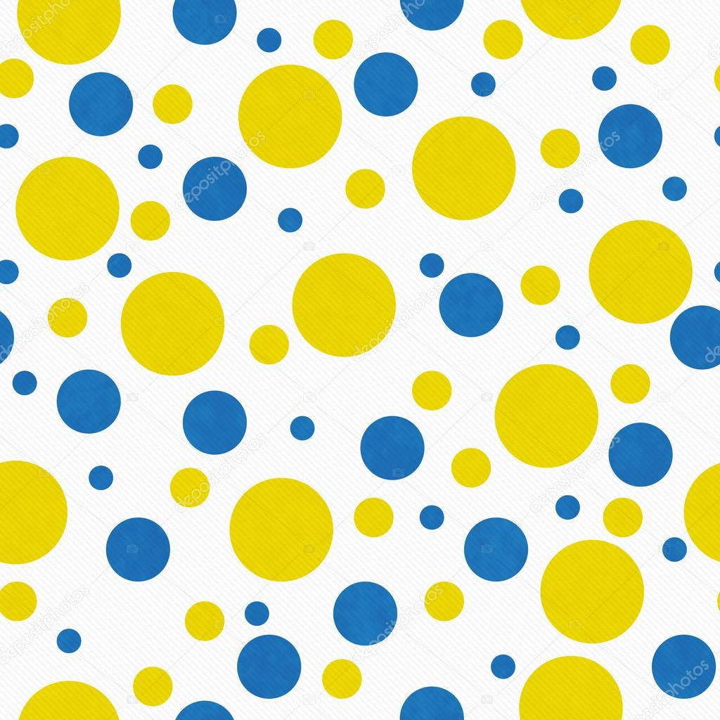 Yellow, Blue and White Polka Dot Tile Pattern Repeat Background Stock Photo  by ©karenr 83773298