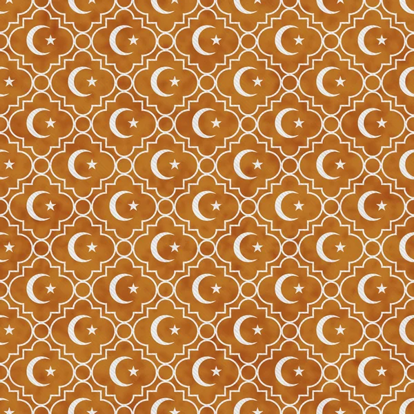 Turuncu ve beyaz yıldız ve hilal sembol döşeme deseni tekrar Ba