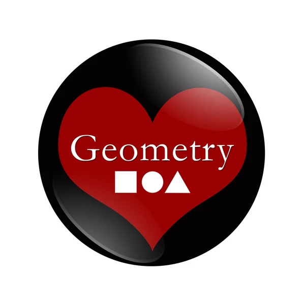 I Love Geometry button — Stock Photo, Image