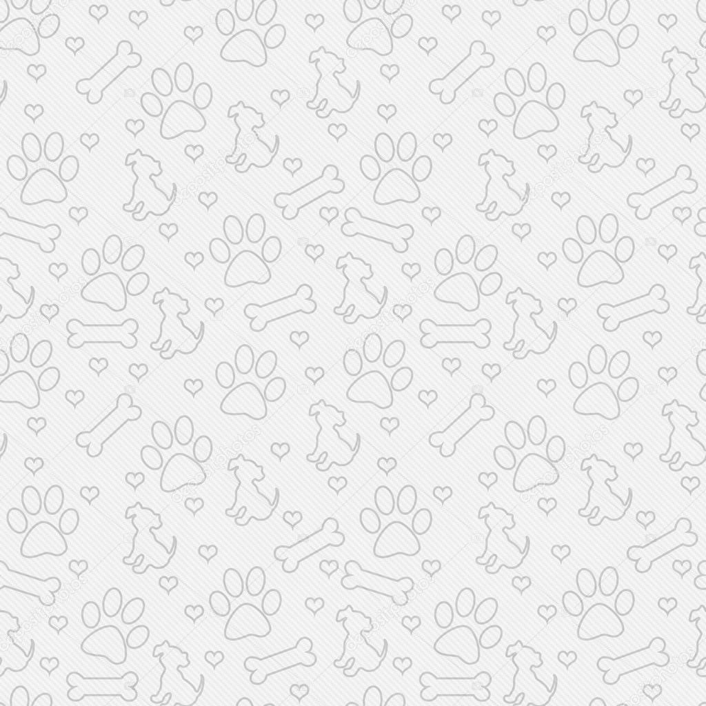 Gray Doggy Tile Pattern Repeat Background