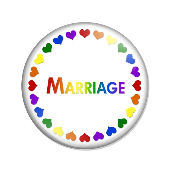 Same-sex Marriage Button — Stock Photo, Image