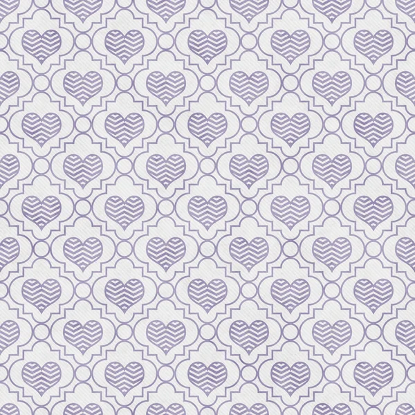 Purple and White Chevron Hearts Tile Pattern Repeat Background — Stock Photo, Image
