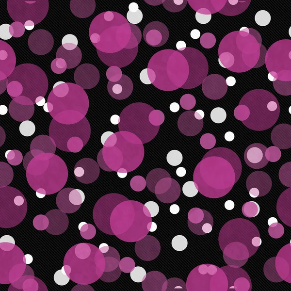 Pink and Black Transparent Polka Dot Tile Pattern Repeat Backgro — Stockfoto