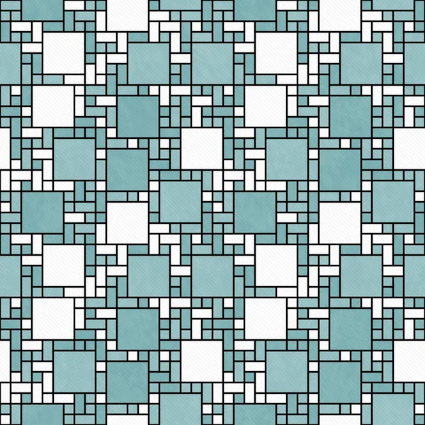 Green, White and Black Square Mosaic Abstract Geometric Design T — Φωτογραφία Αρχείου