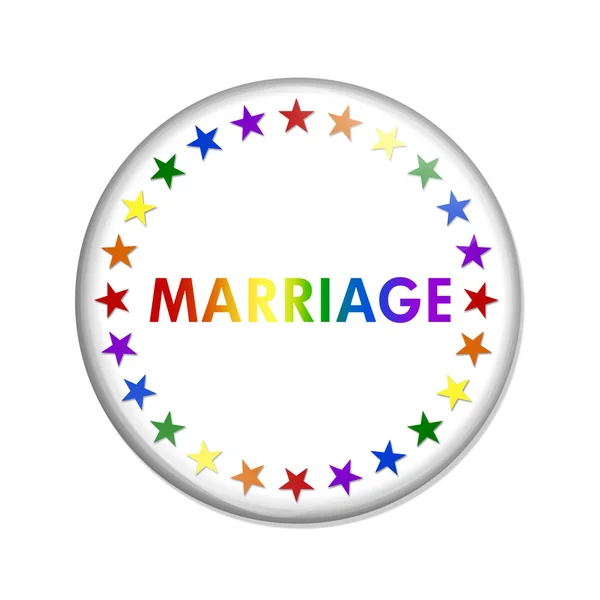 Same-sex Marriage Button — Stock Photo, Image