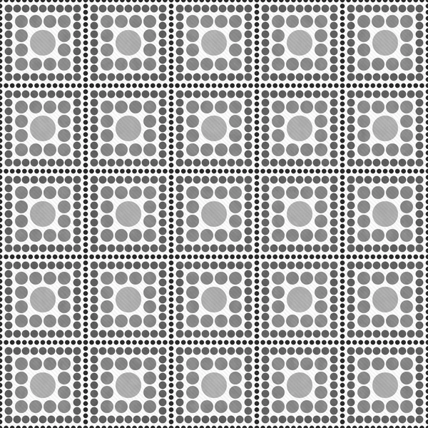 Grigio e bianco Polka Dot quadrato astratto Design Tile Pattern Rep — Foto Stock